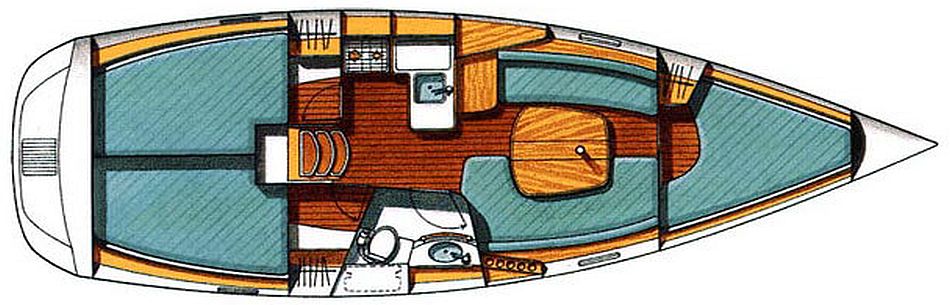 Oceanis 331 deck layout