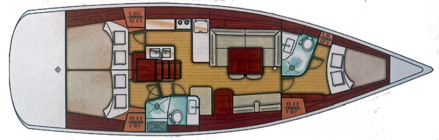 Beneteau Oceanis 46 deck layout