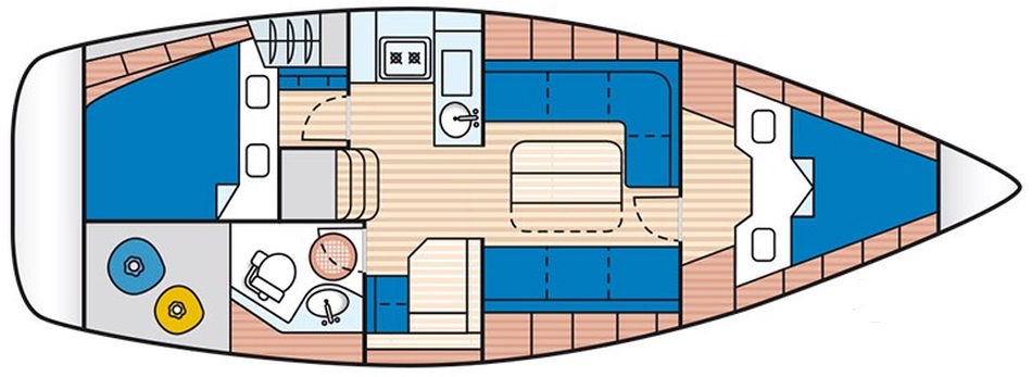Bavaria 33 Cruiser deck layout
