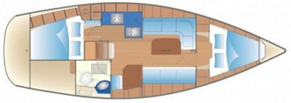 Bavaria 34 deck layout