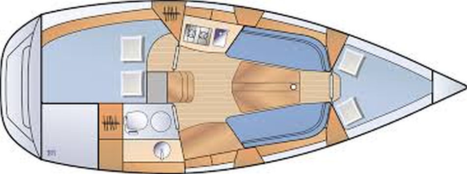 Gibsea 302  deck layout