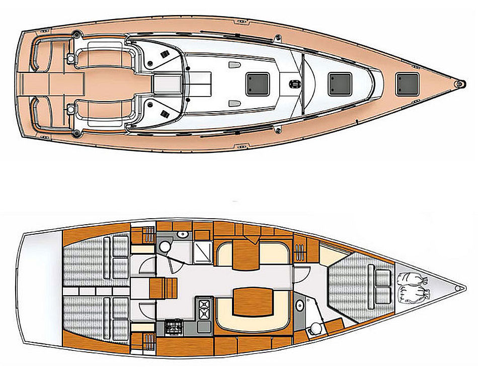 Moody 45 deck layout